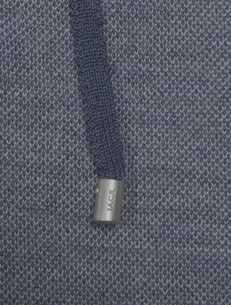 Merino Wool Long-Sleeve Sweater With Hood