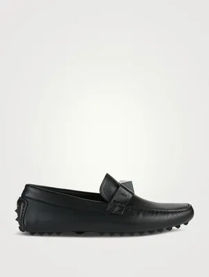Roman Stud Leather Driver Shoes