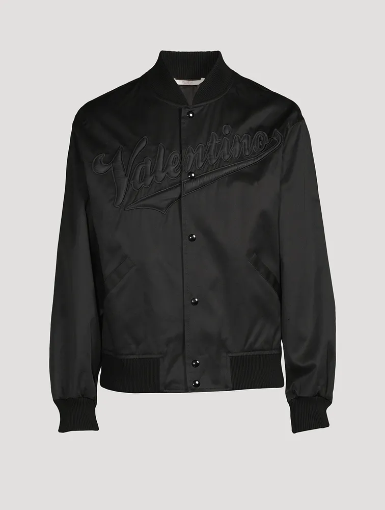 Cotton Varsity Jacket With Logo