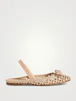 Vara Bow Macramé Slingback Flats