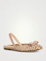 Vara Bow Macramé Slingback Flats