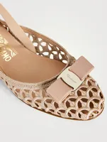Vara Bow Macramé Slingback Flats