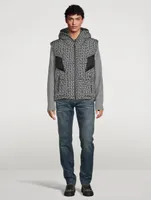 Nylon Quilted Vest Maxi Monogram Print