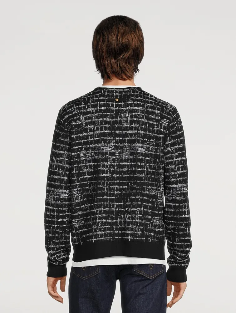 Wool Checked Cardigan