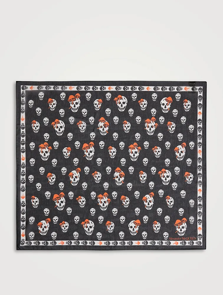 Silk Mushroom Skull Scarf