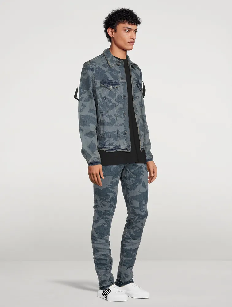 Laser Wrinkled Denim Jacket