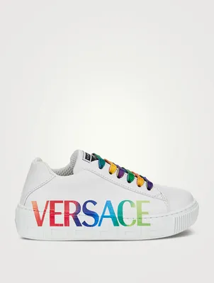 Rainbow Leather Logo Sneakers