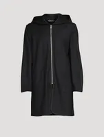Wool Coat With Zip Hood