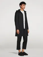 Wool Coat With Zip Hood