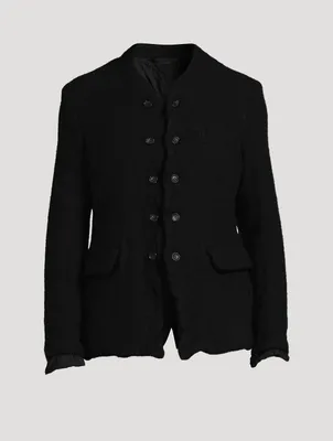 Wool Jacket With Nylon Trim
