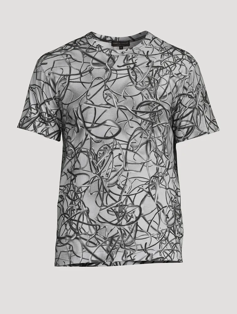 Abstract Cotton Short-Sleeve T-Shirt