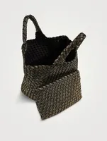 Small St. Barths Metallic Tote Bag