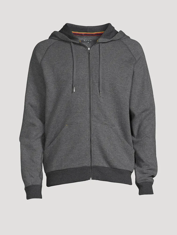 Cotton Waffle Zip Hoodie