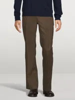Wool Tailored Pants Check Print