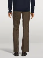 Wool Tailored Pants Check Print