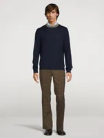 Wool Tailored Pants Check Print