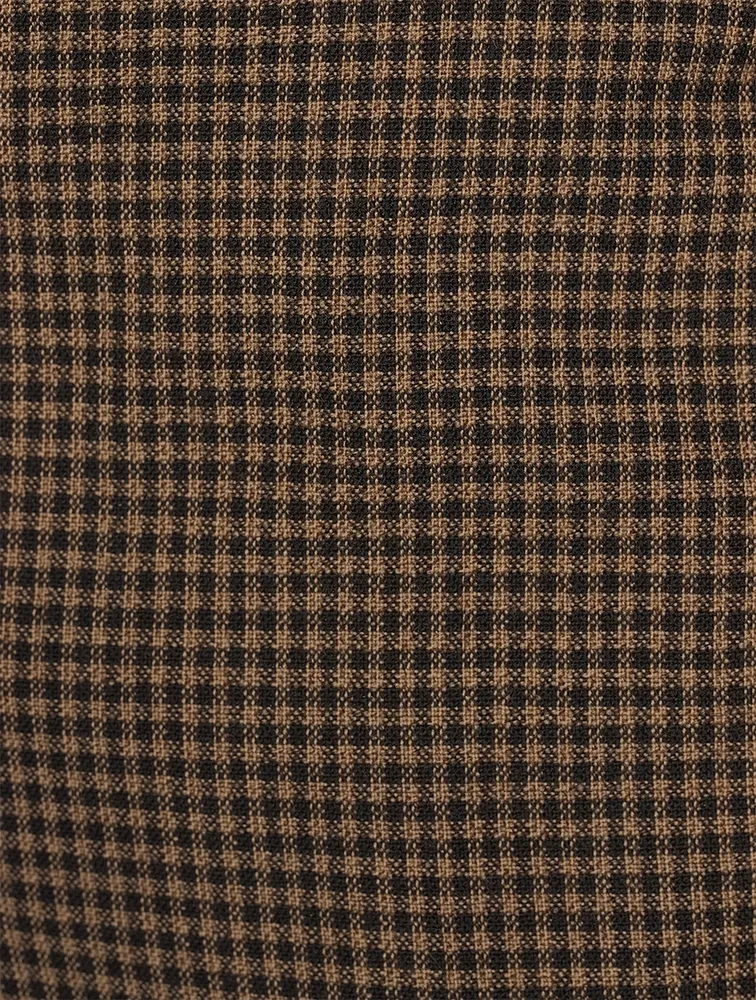 Wool Tailored Pants Check Print