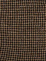 Wool Tailored Pants Check Print