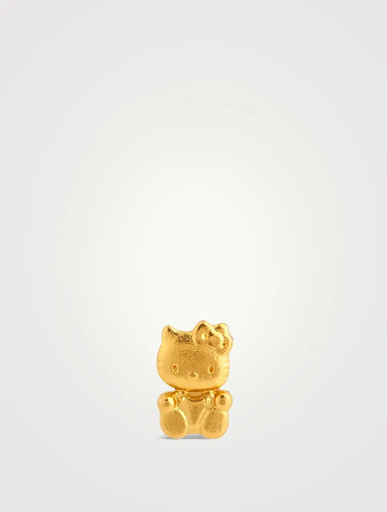 Estate 24K Gold Hello Kitty Stud Earrings