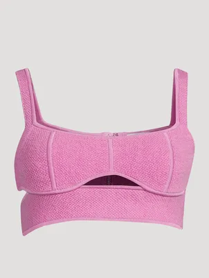 Mohair-Blend Cropped Top