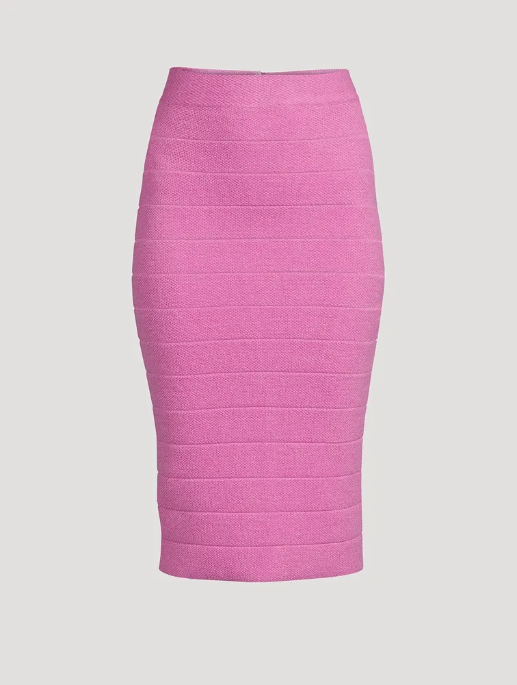Mohair-Blend Midi Skirt