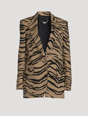 Tiger Stripe Jacquard Blazer