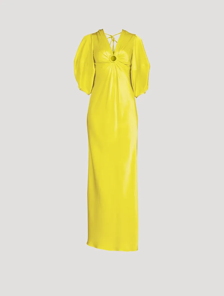 Rewild Double Satin Gown Doodle Print