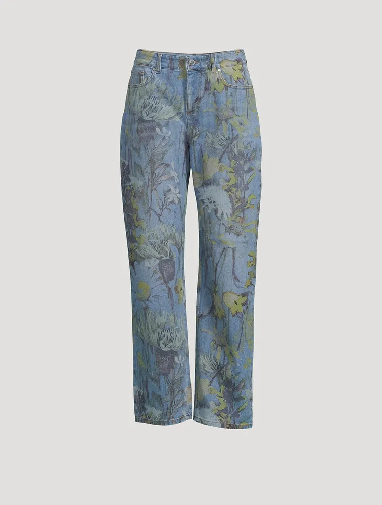 Rewild Straight-Leg Jeans Flora Print