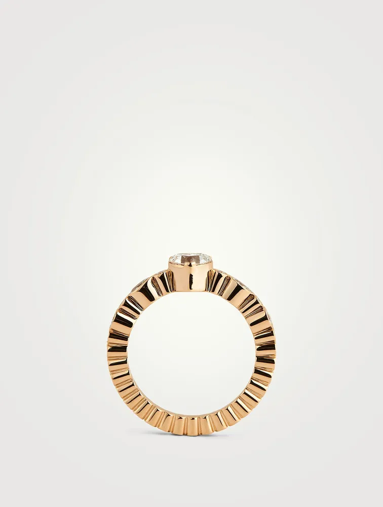 Coeur Ensemble 18K Gold Ring With Diamonds