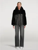Rockwell Bunny Faux Fur And Leather Jacket