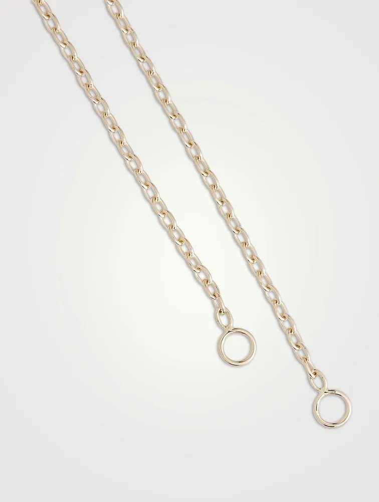 Inch 14K Gold Pulley Chain Necklace