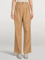 Monte Pleated High-Waisted Pants