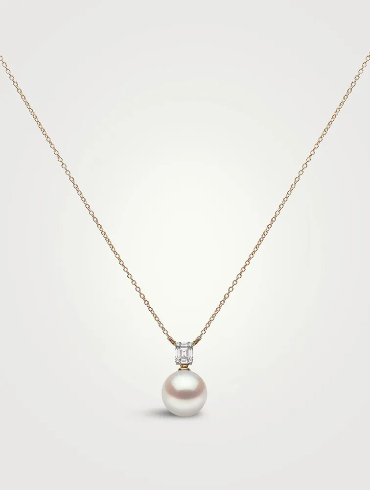 Starlight 18K Gold South Sea Pearl Necklace With Diamonds
