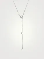 Petal 18K White Gold Akoya Pearl Necklace With Diamonds