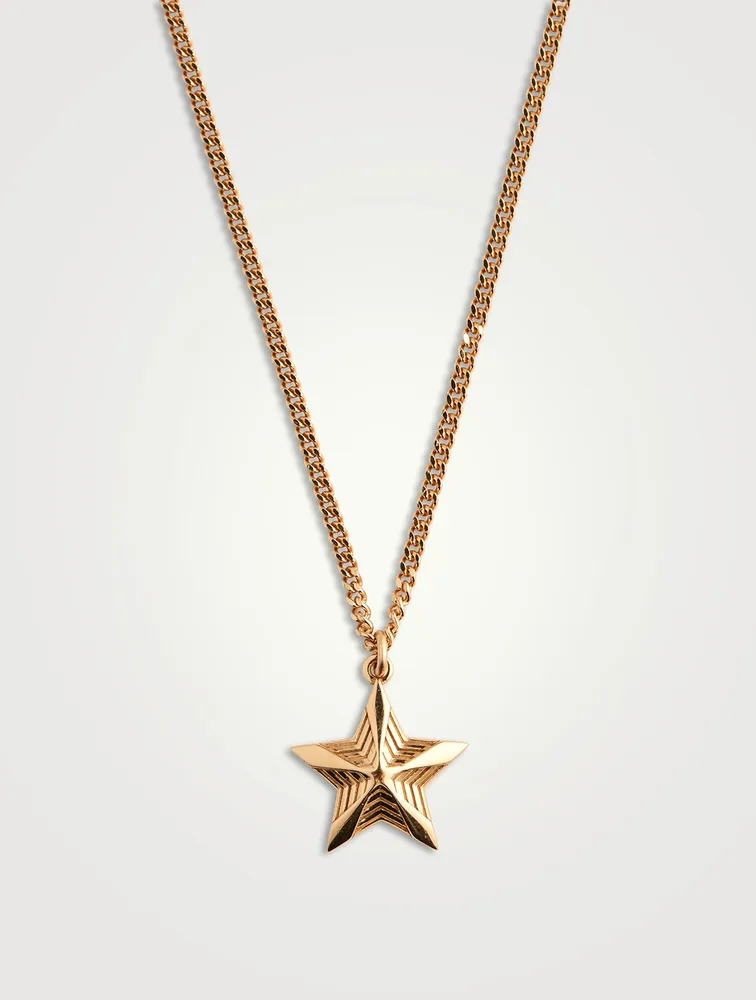 Gold-Plated Star Pendant Necklace