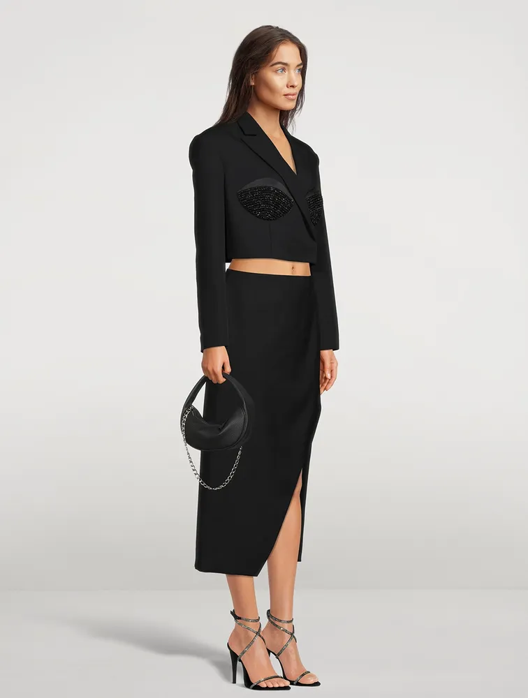 Cropped Oversized Spiral Blazer