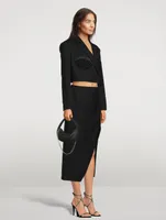 Cropped Oversized Spiral Blazer