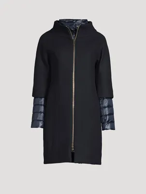Wool-Blend Double-Layer Coat