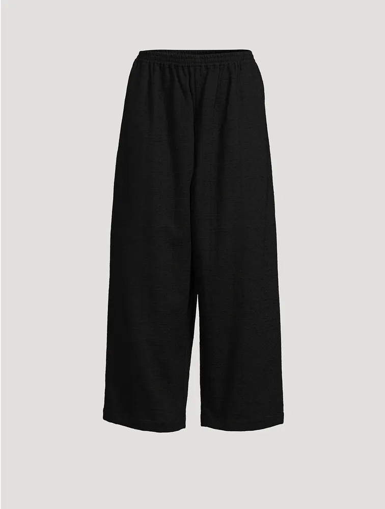 Japanese Wide-Leg Cotton Trousers