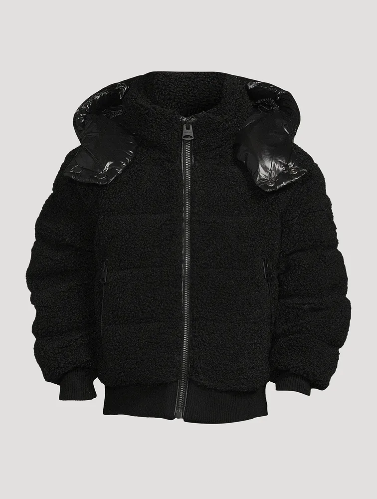 Toddlers Ari Teddy Down Bomber Jacket