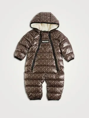 Bambi Monogram Down Snowsuit
