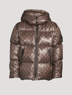 Kids Jesse Light Down Jacket Monogram Print