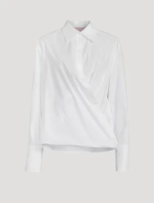 Poplin Wrap Shirt