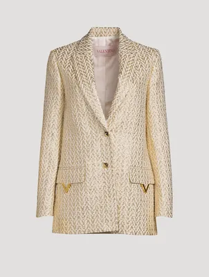 Bouclé V Optical Blazer