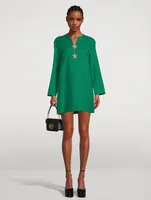 Embellished Crepe Couture Shift Dress