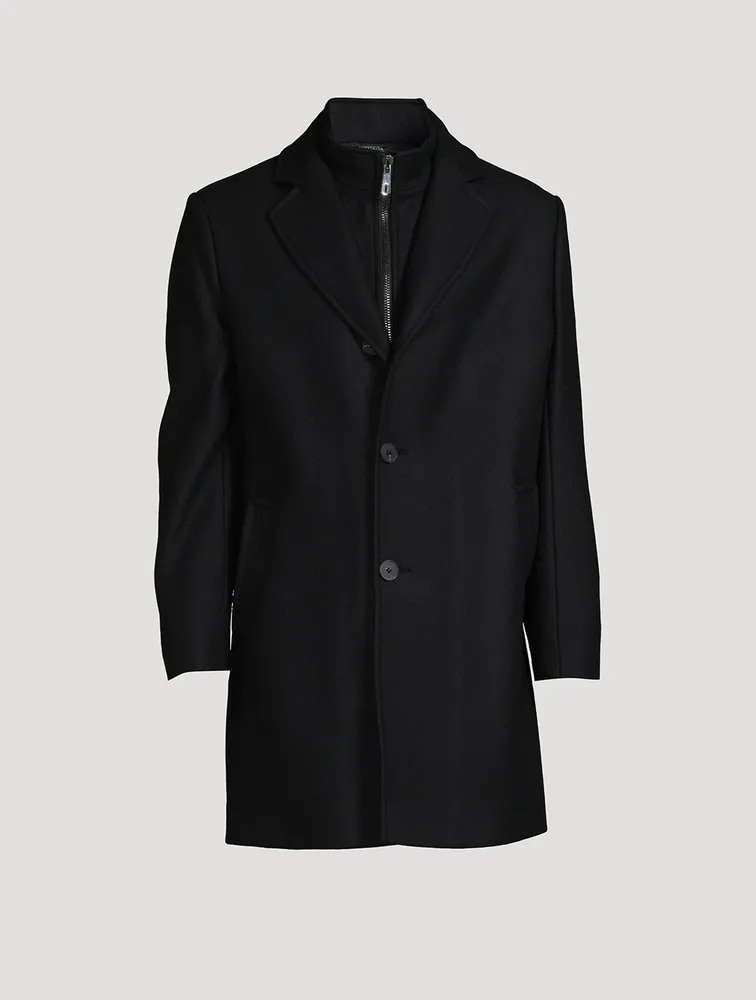 Wool And Cashmere Coat With Bib