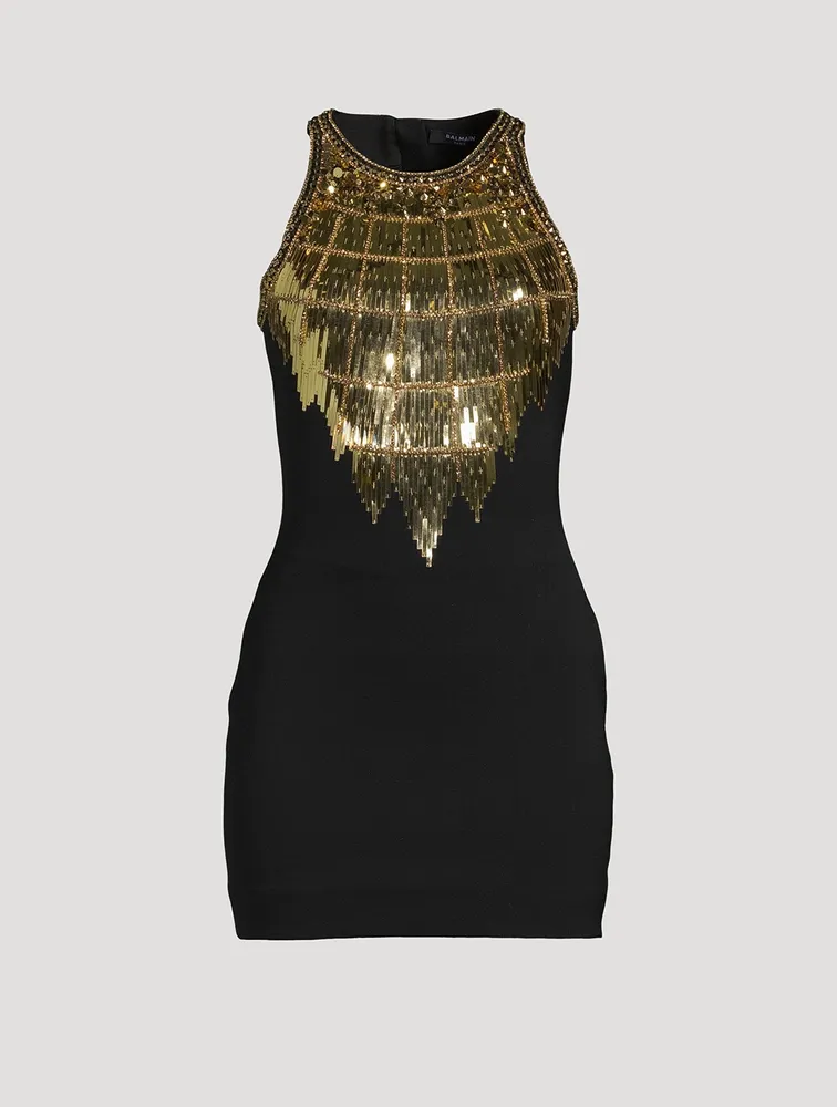 Grain De Poudre Embellished Mini Dress