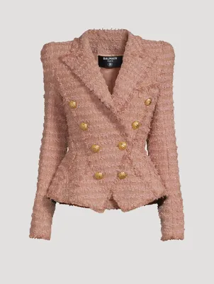 Double-Breasted Tweed Blazer