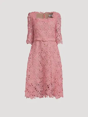 Floral Guipure Lace Dress