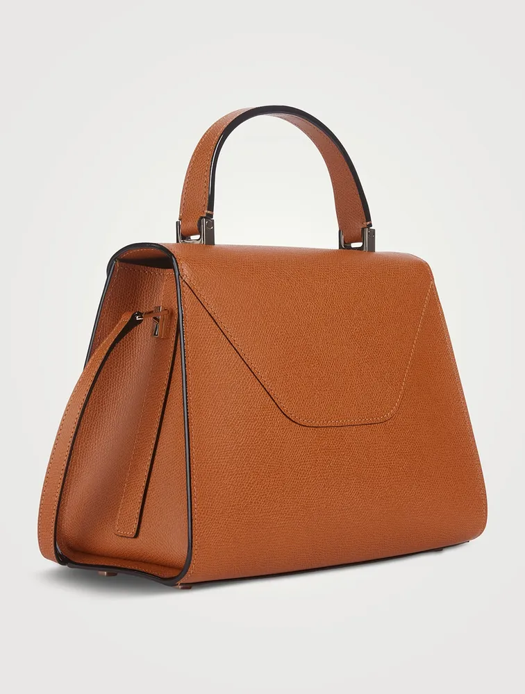 Medium Iside Leather Top Handle Bag